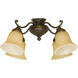 Universal LED Aged Bronze Textured Fan Light Kit, Bell