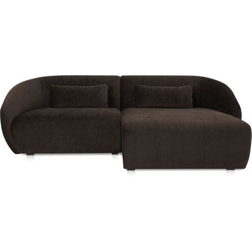 Amelia Brown Modular Right Sectional in Dark Brown, Nook