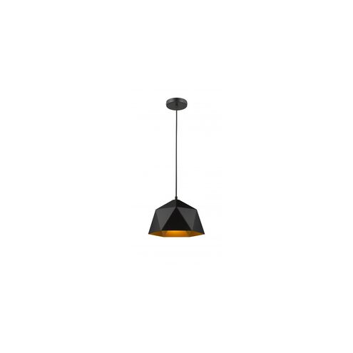 Canada 1 Light 10 inch Black/Gold Single Pendant Lighting Ceiling Light