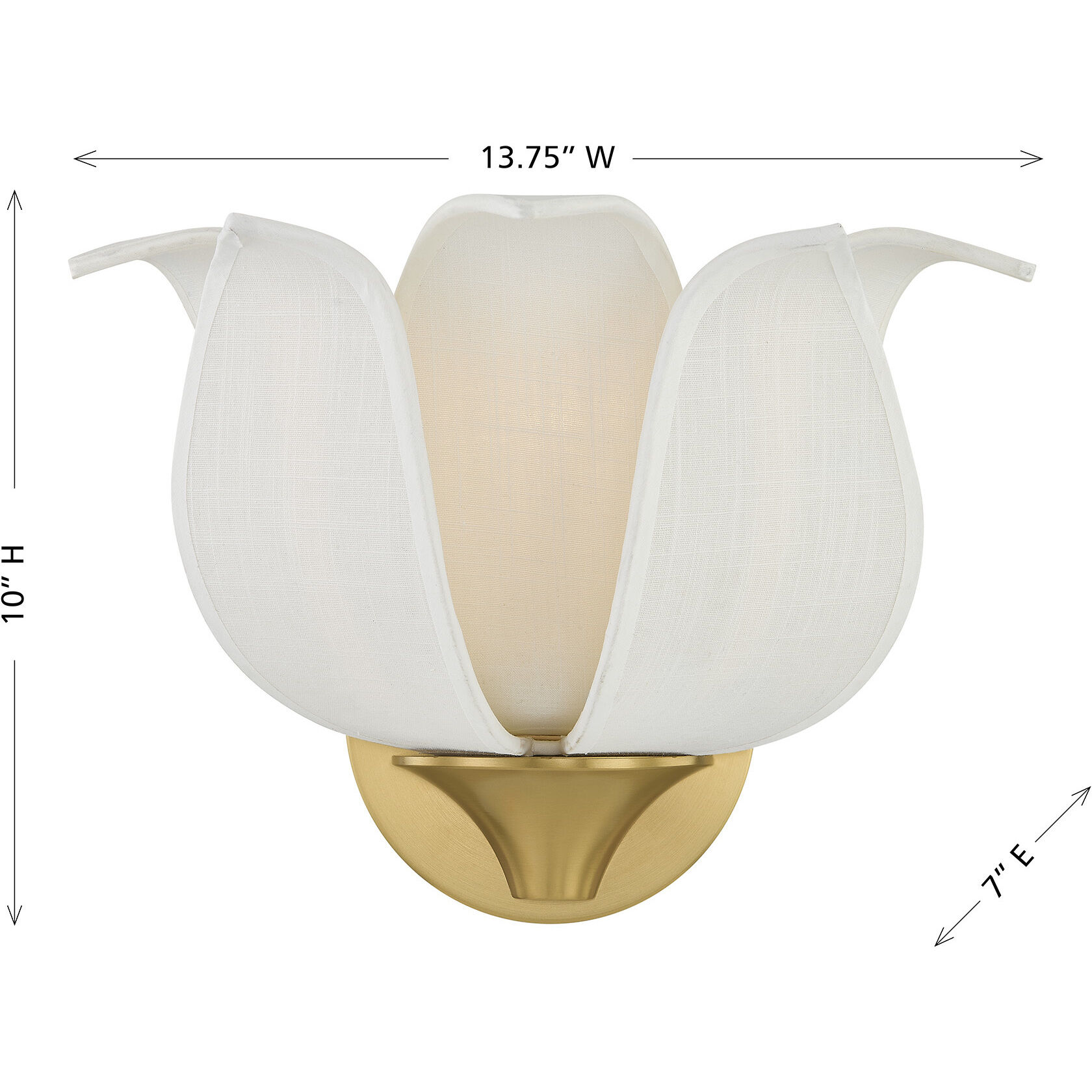 Elsie 1 Light 13.75 inch Warm Brass Wall Sconce Wall Light
