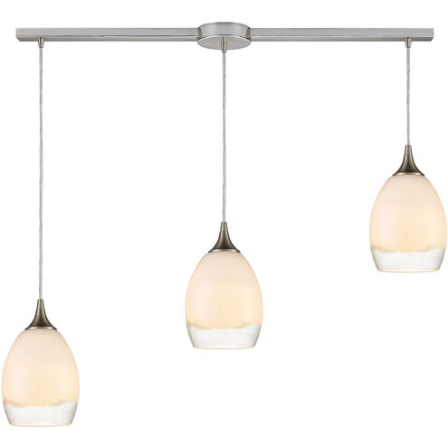 Galleon Beach 3 Light 36 inch Satin Nickel Multi Pendant Ceiling Light, Configurable