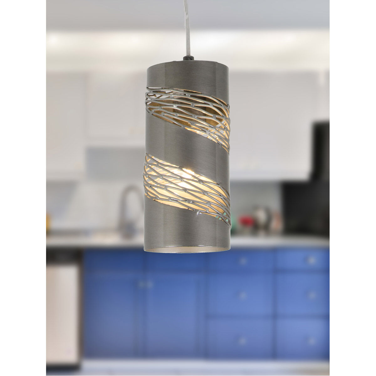 Flow 1 Light 4 inch Steel Mini Pendant Ceiling Light