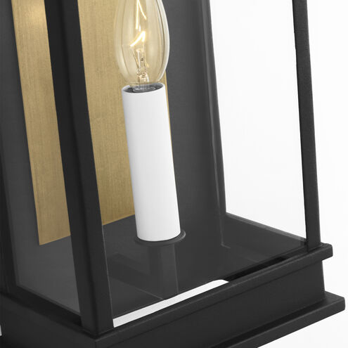 C&M by Chapman & Myers Cupertino 1 Light 13.13 inch Textured Black Outdoor Wall Lantern