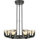 Colette LED 27.25 inch Urban Bronze Chandelier Ceiling Light in Urban Bronze and Alabaster