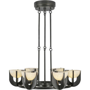 Colette LED 27.25 inch Urban Bronze Chandelier Ceiling Light in Urban Bronze and Alabaster