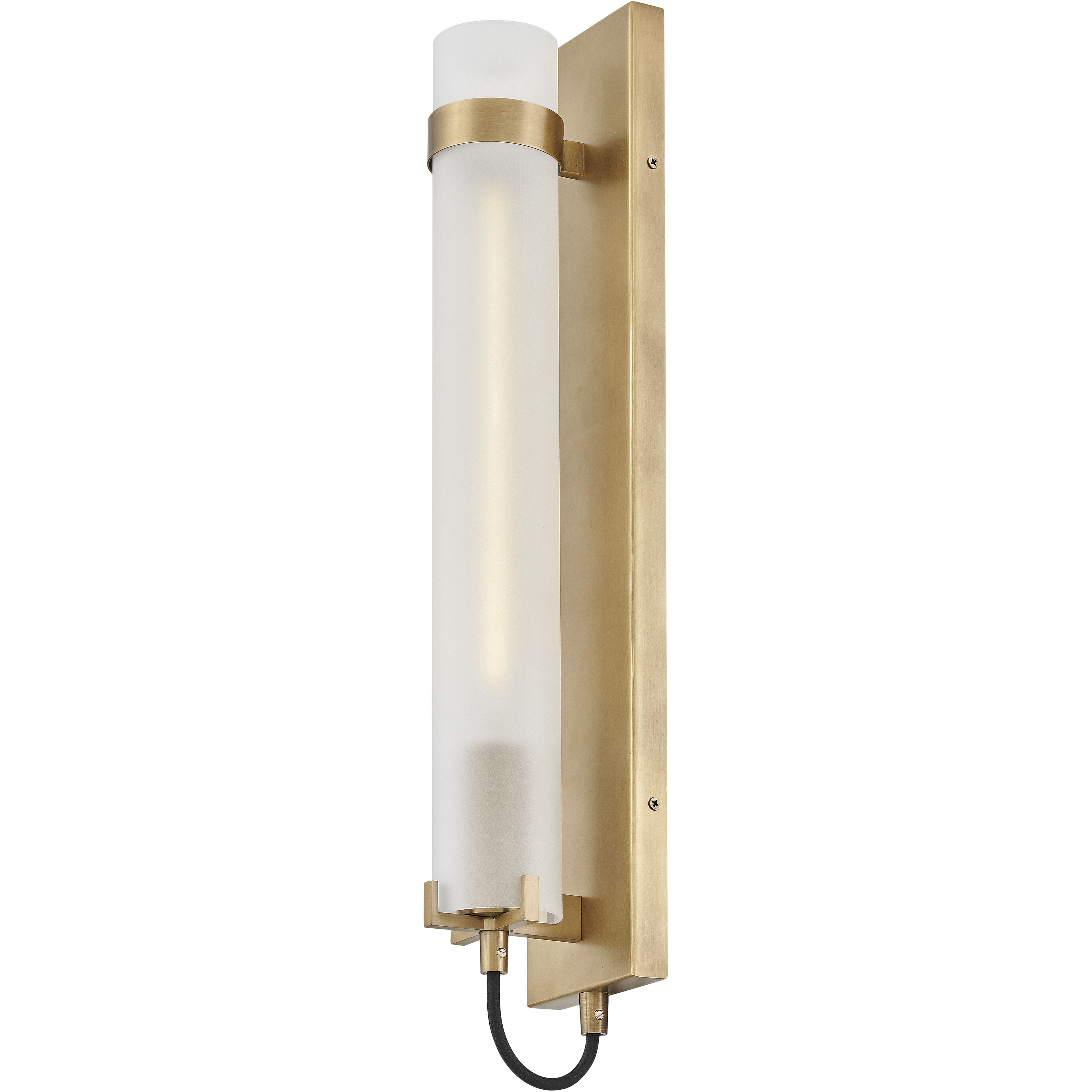 Ryden 1 Light 4.5 inch Heritage Brass Sconce Wall Light in Etched White