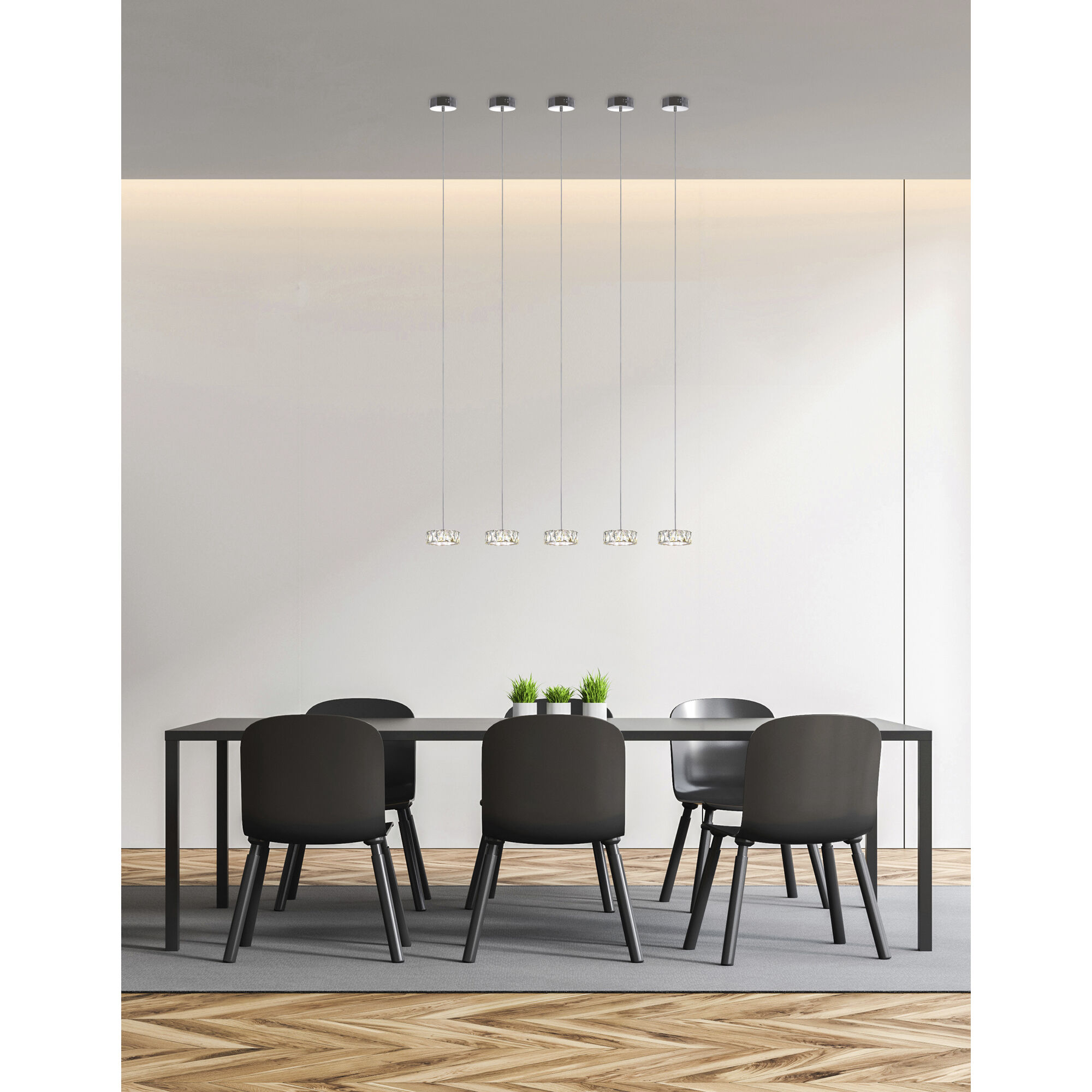 Milan LED 6 inch Chrome Down Mini Pendant Ceiling Light