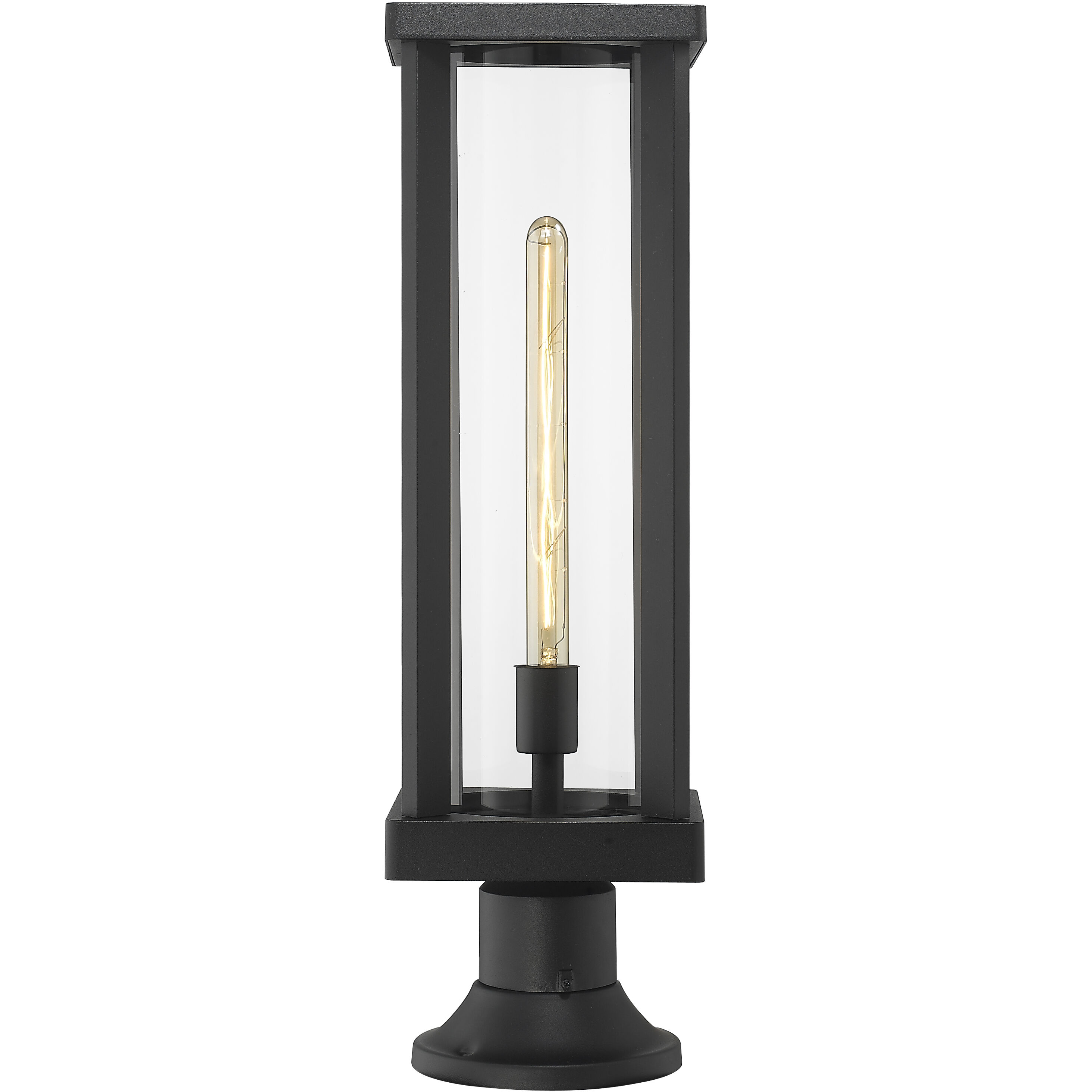 Glenwood 1 Light 22 inch Black Outdoor Pier Mounted Fixture