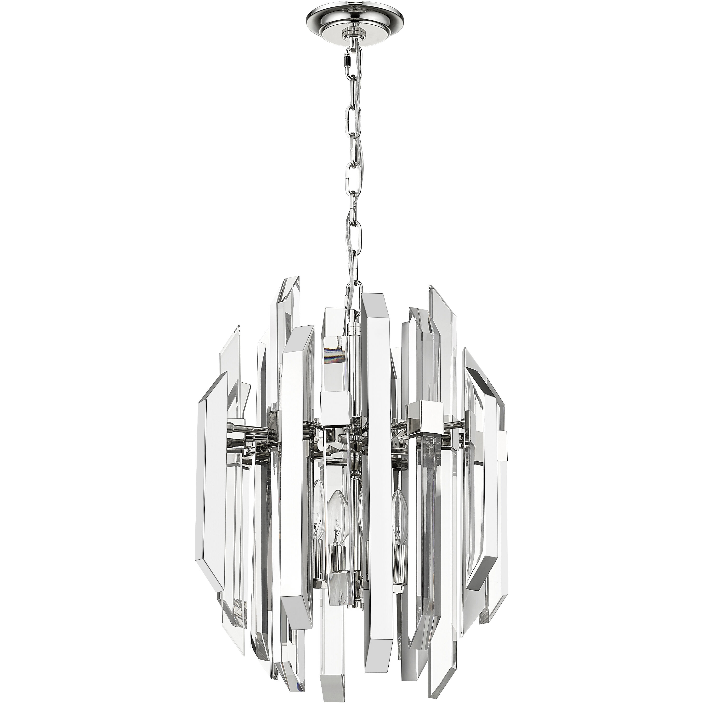 Bova 4 Light 16.75 inch Polished Nickel Chandelier Ceiling Light