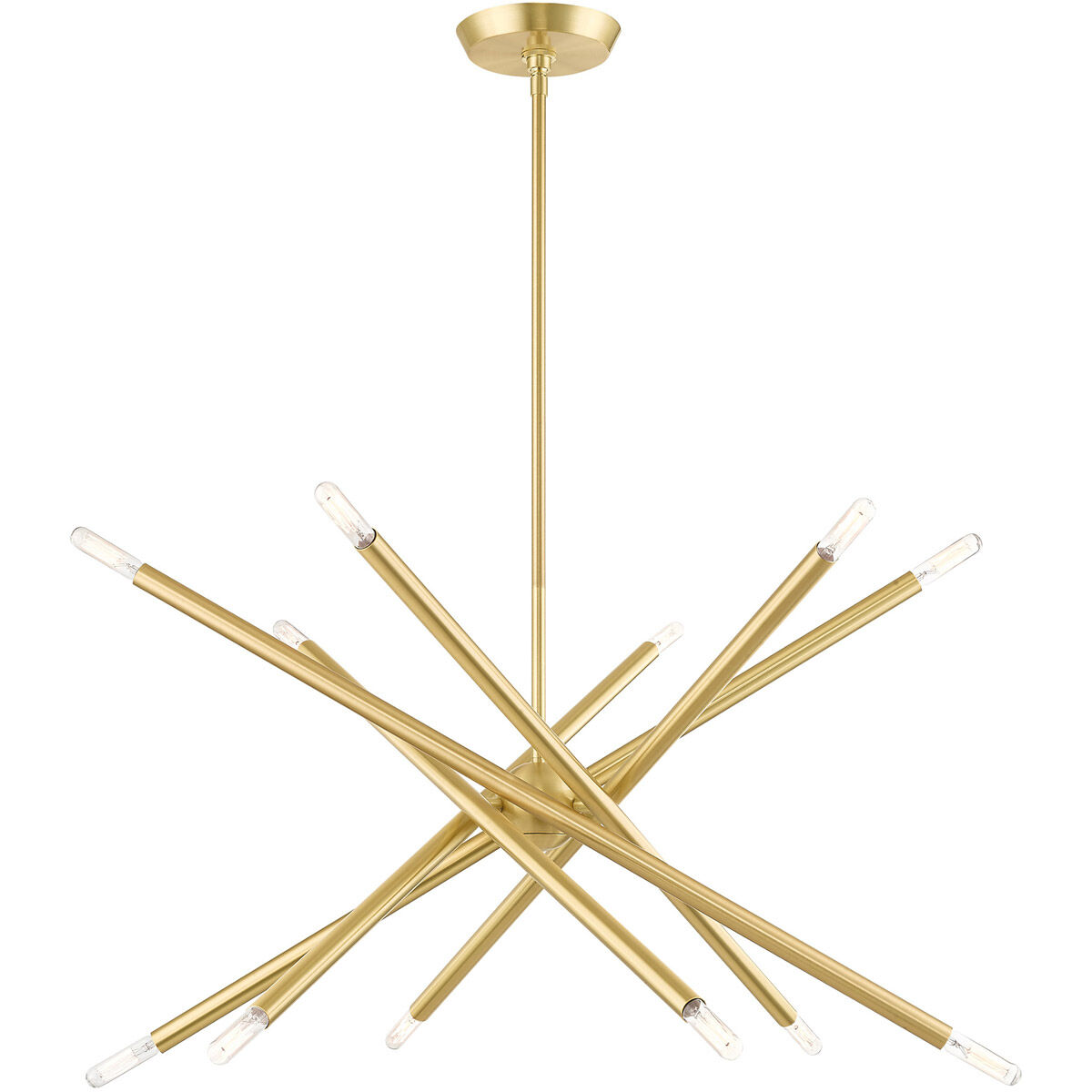 Soho 12 Light 28 inch Satin Brass Chandelier Ceiling Light