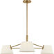 Richard June Hale 3 Light 36 inch Estate Brass Chandelier Ceiling Light in Standard