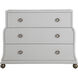 Pearl Ivory White and Satin Brass Chest