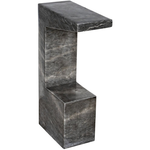 Aero 30 X 17.5 inch Black Marble Side Table