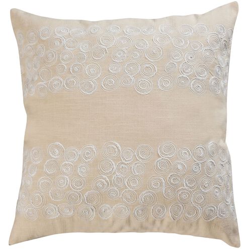 Delaney 24 X 5.5 inch Cream with White Accent Pillow