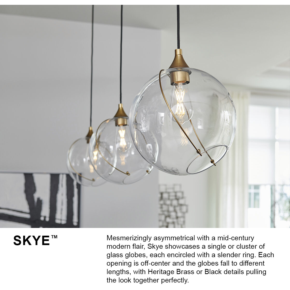 Lisa McDennon Skye 1 Light 10.75 inch Heritage Brass Indoor Pendant Ceiling Light