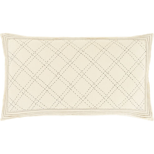 Kojo 36 X 20 inch Cream, Charcoal King Sham