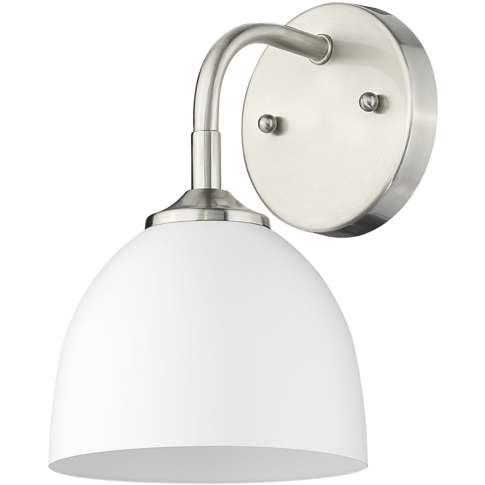 Yep Zoey 1 Light 6.38 inch Pewter Wall Sconce Wall Light in Matte White