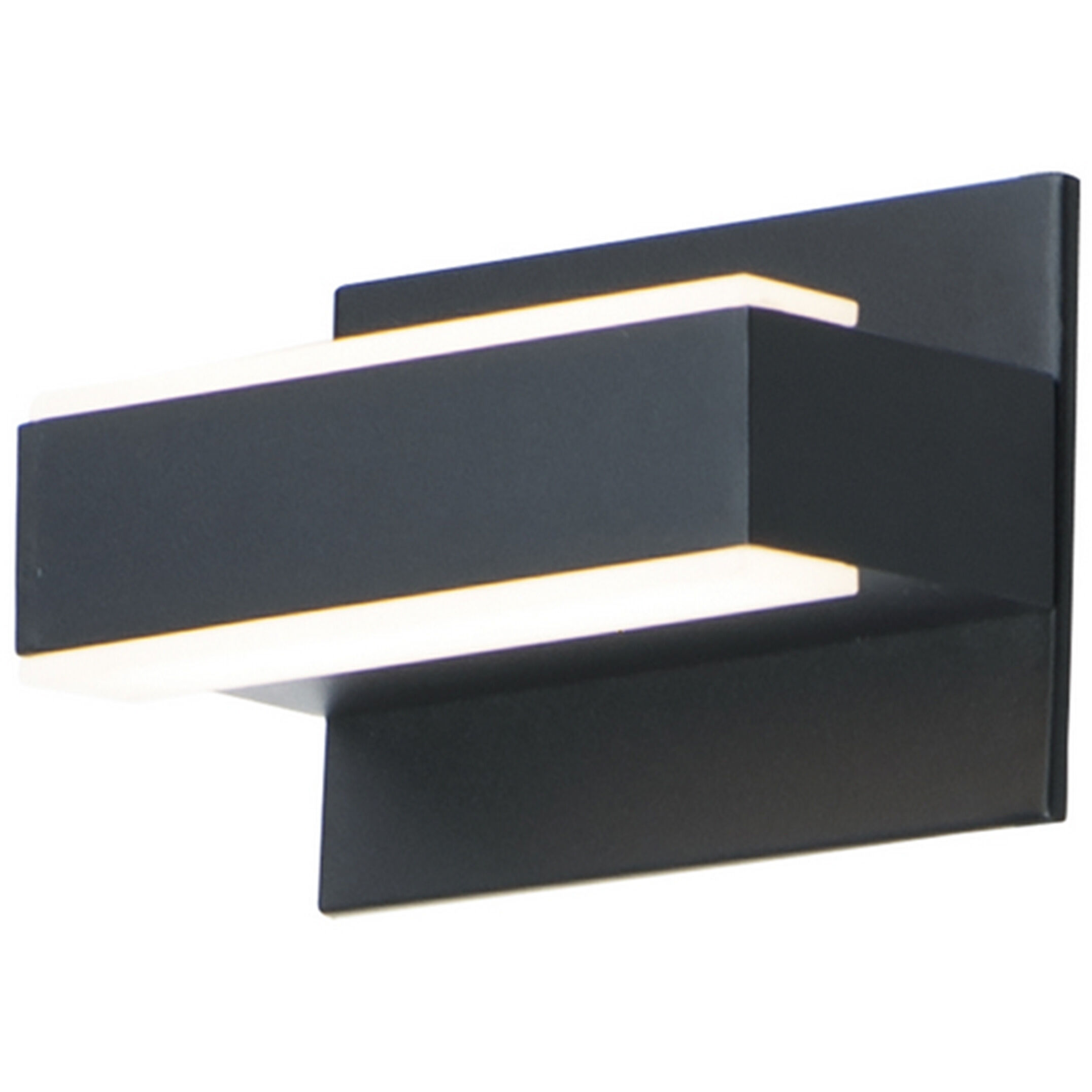 Omni LED 7.25 inch Black Bath Vanity Light Wall Light