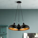 Amador 3 Light 25 inch Shiny Black with Polished Chrome Accents Cluster Pendant Ceiling Light