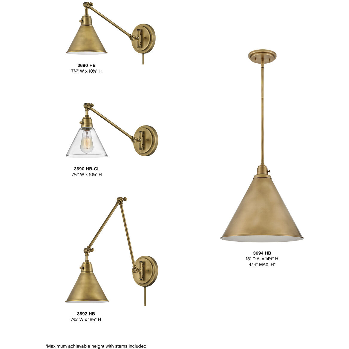 Arti 1 Light 15 inch Heritage Brass Pendant Ceiling Light