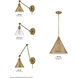Arti 1 Light 15 inch Heritage Brass Pendant Ceiling Light