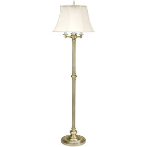 Newport 67 inch 150 watt Antique Brass Floor Lamp Portable Light