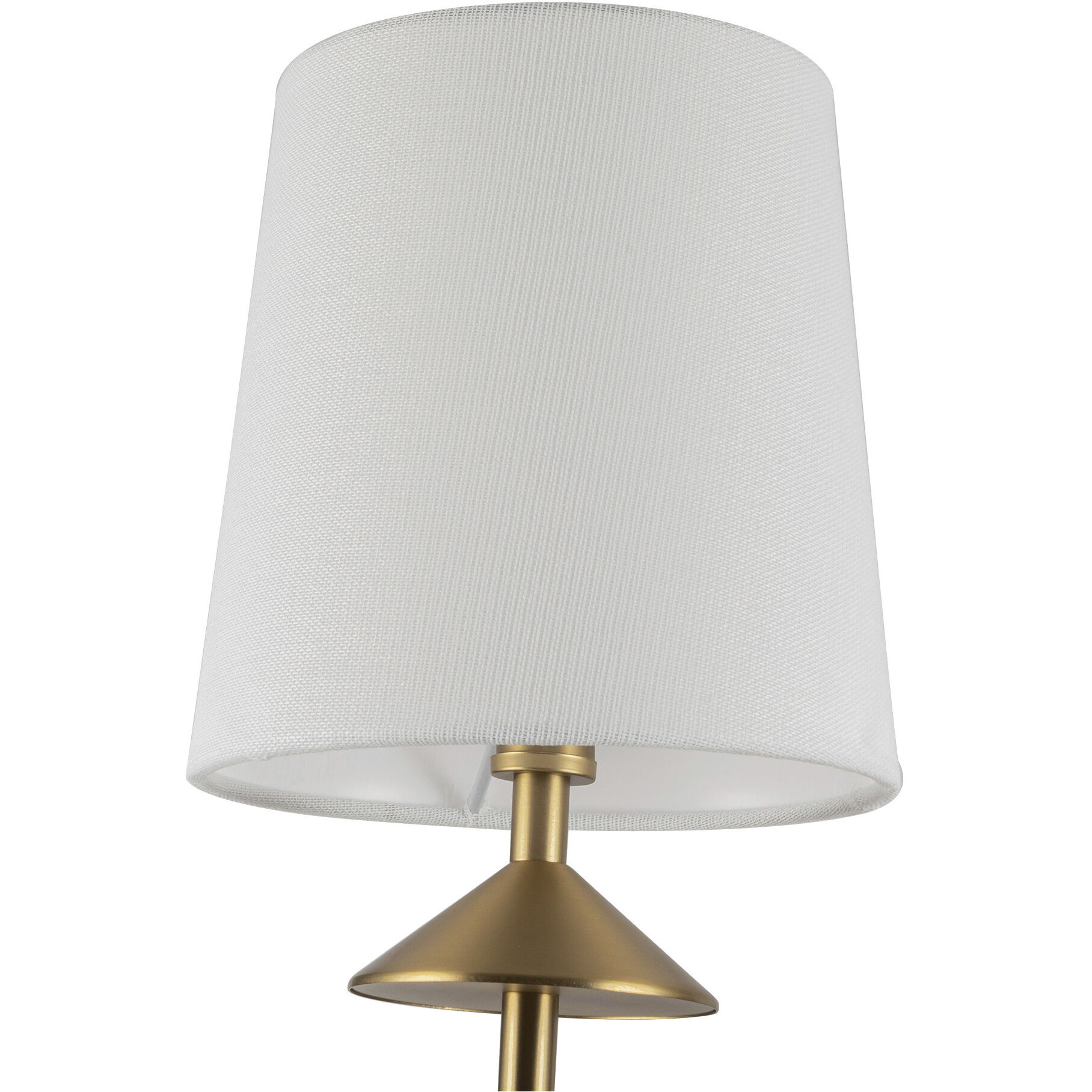 Alora Mood Bridgette 4 Light 29.5 inch Brushed Gold/White Linen Chandelier Ceiling Light in Brushed Gold and White Linen, Linen Shade