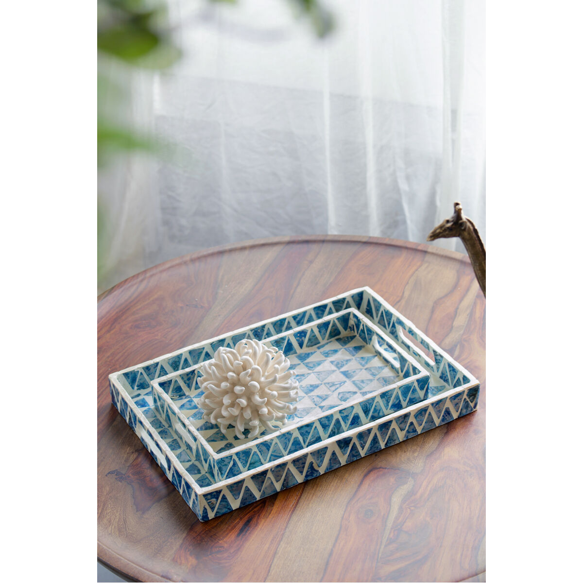 Anita Blue/White Tray