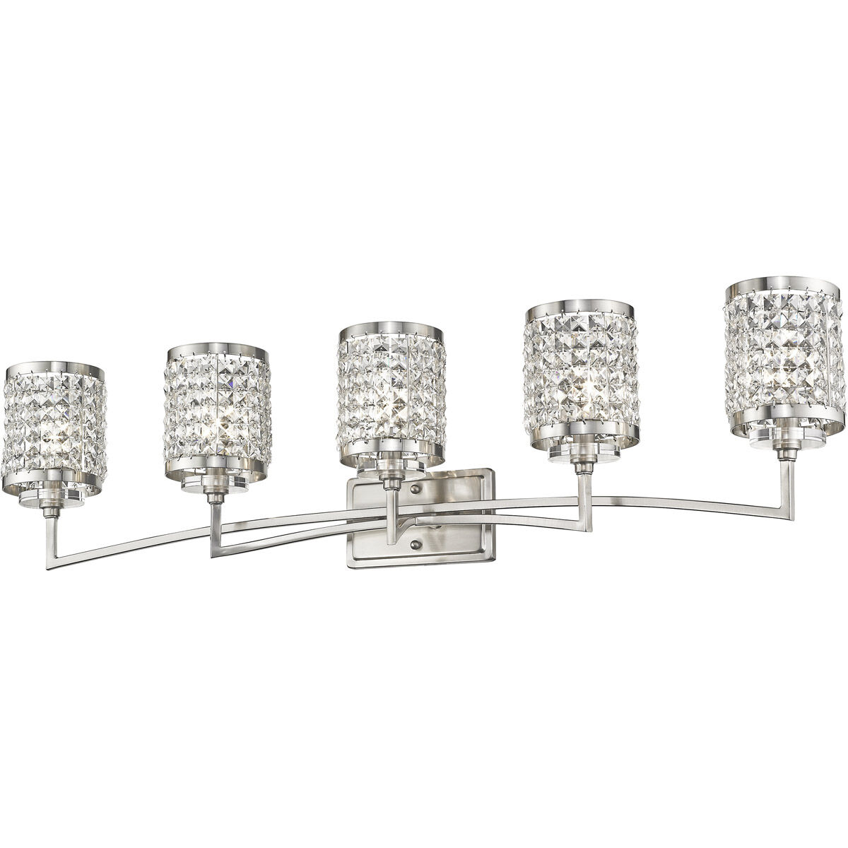 Grammercy 5 Light 42 inch Brushed Nickel Bath Vanity Wall Light