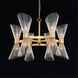 Bonheur 12 Light 37 inch Gold Leaf and Silver Leaf Chandelier Ceiling Light