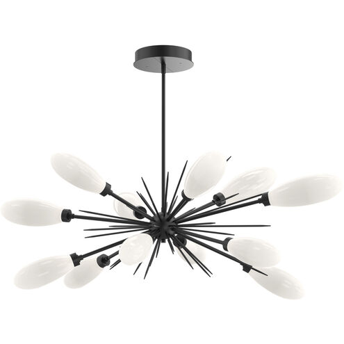 Fiori LED 50.1 inch Matte Black Linear Pendant Ceiling Light, Oval Starburst