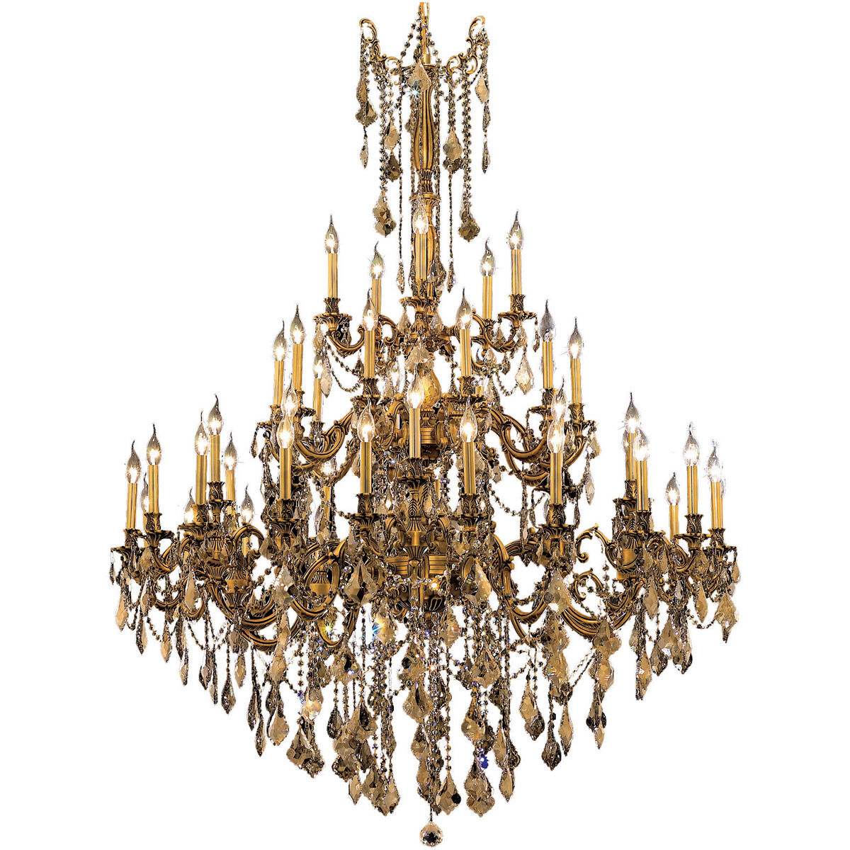 Rosalia 45 Light 54 inch French Gold Foyer Ceiling Light in Golden Teak, Royal Cut