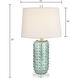 Caicos 25 inch 100 watt Seafoam Green with Clear Table Lamp Portable Light