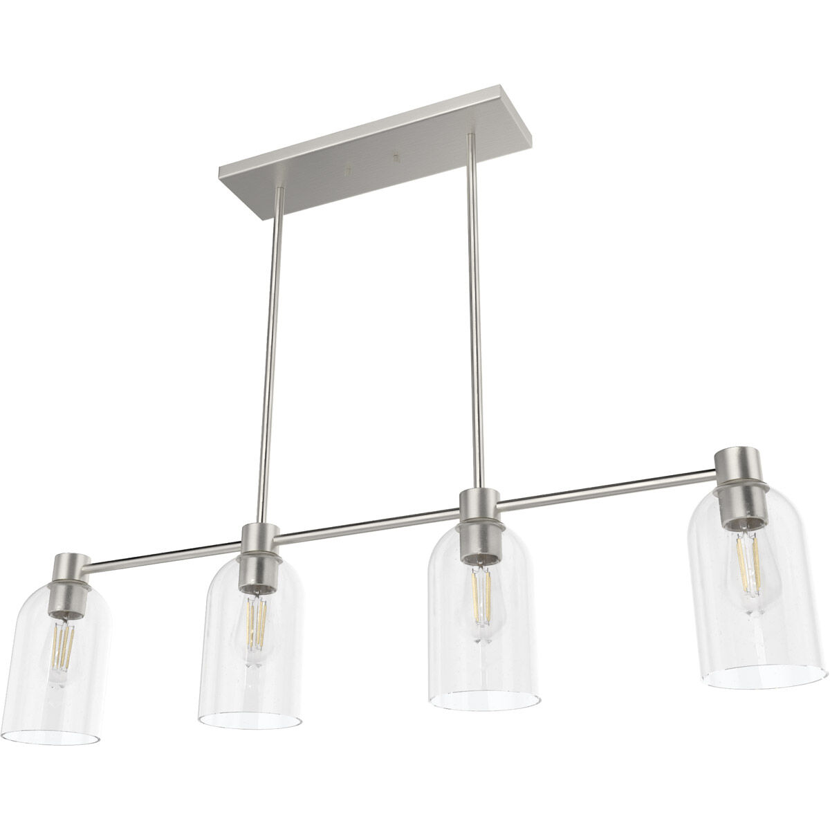 Lochemeade 4 Light 38 inch Brushed Nickel Linear Chandelier Ceiling Light