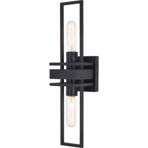 Marquis 2 Light 5 inch Matte Black Wall Light