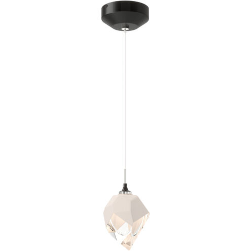 Chrysalis 1 Light 5.5 inch Ink Mini Pendant Ceiling Light in White Crystal, Small