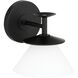 Tremolo 1 Light 8 inch Matte Black and Champagne Gold Vanity Light Wall Light