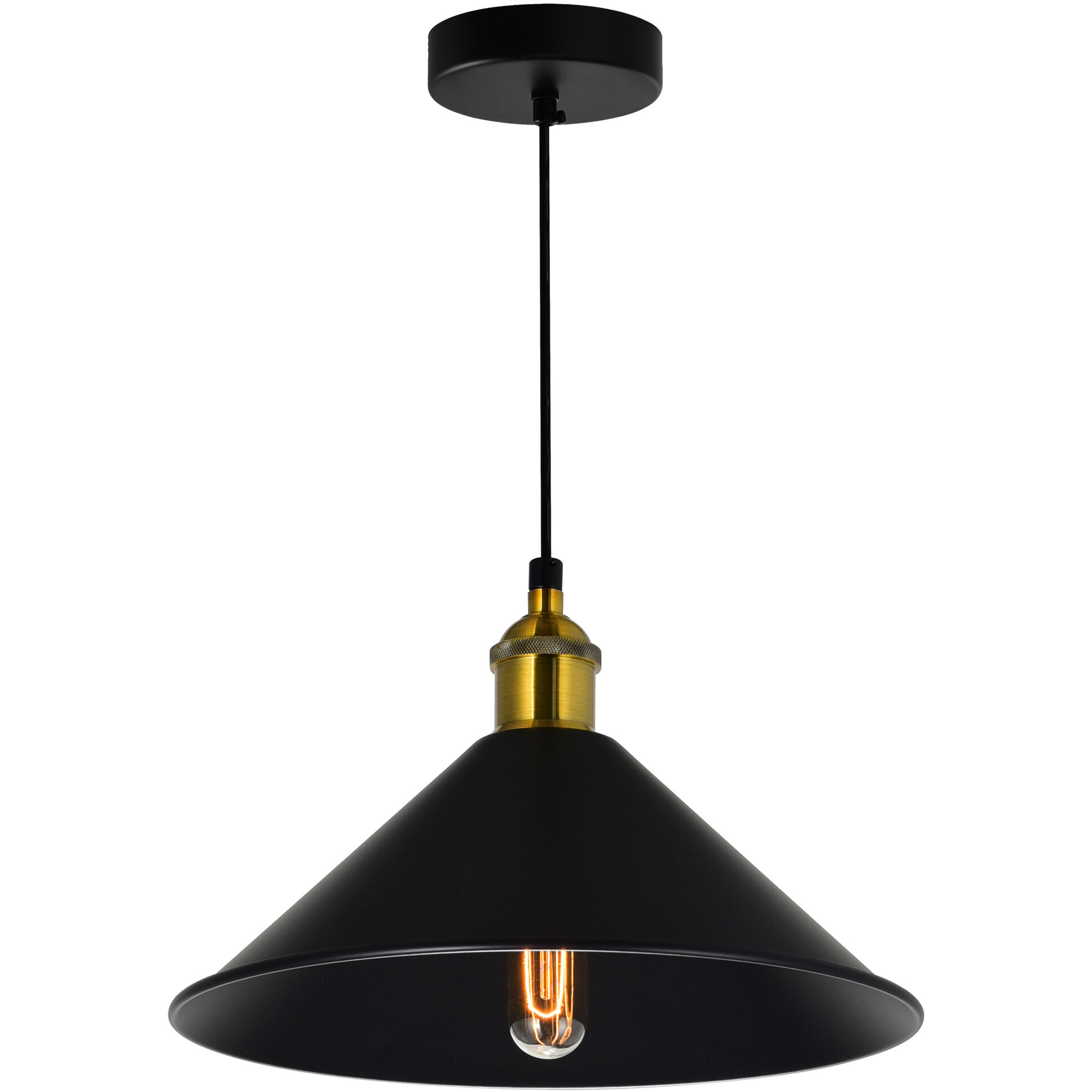 Brave 1 Light 10 inch Black Mini Pendant Ceiling Light