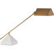 Repertoire 20.25 inch 7 watt Antique Brass and White Desk Lamp Portable Light