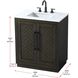 Chase 30 X 34 inch Chocolate Oak Bathroom Vanity Cabinet