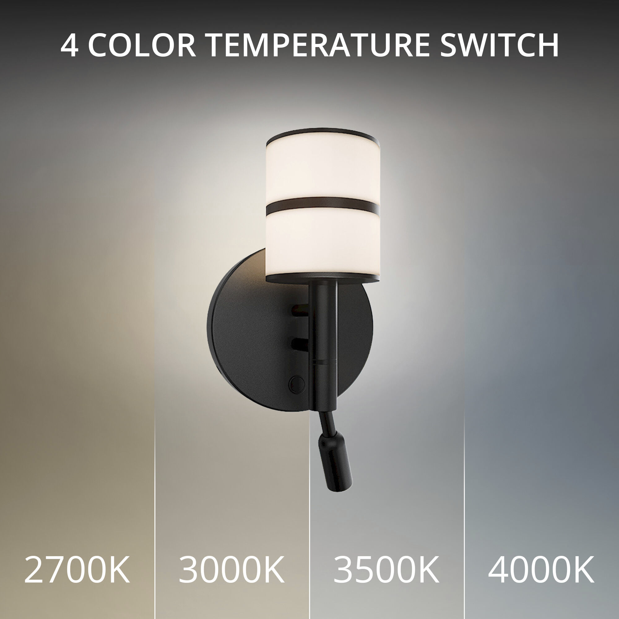 Veer LED 4.75 inch Black Reading Light Wall Light, dweLED