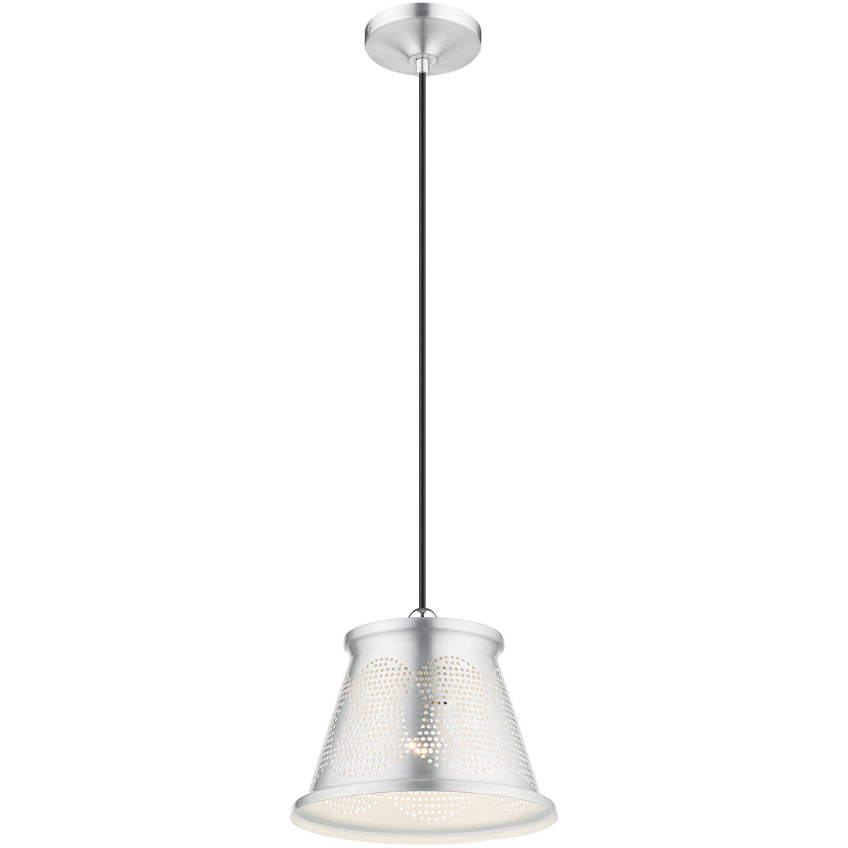 Pendants 1 Light 10 inch Brushed Aluminum Pendant Ceiling Light