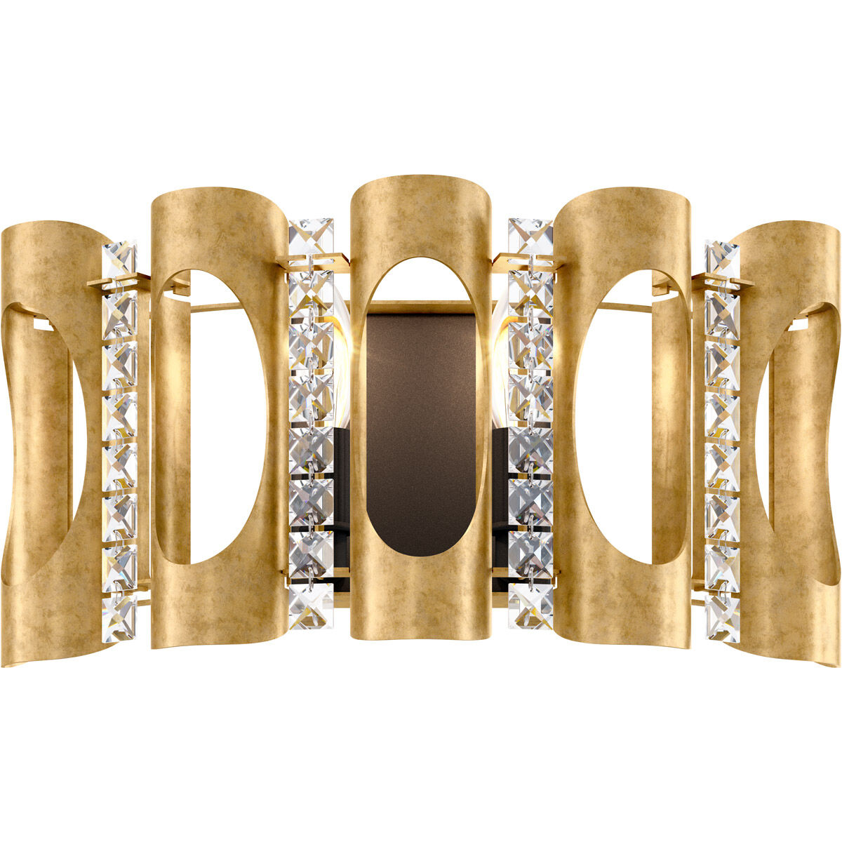 Twilight 2 Light 6 inch Heirloom Gold Wall Sconce Wall Light in Optic