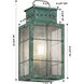 Norfield 1 Light 12.75 inch Verde Green Outdoor Sconce in Seedy Glass, Brass Traditions by Innovations Lighting
