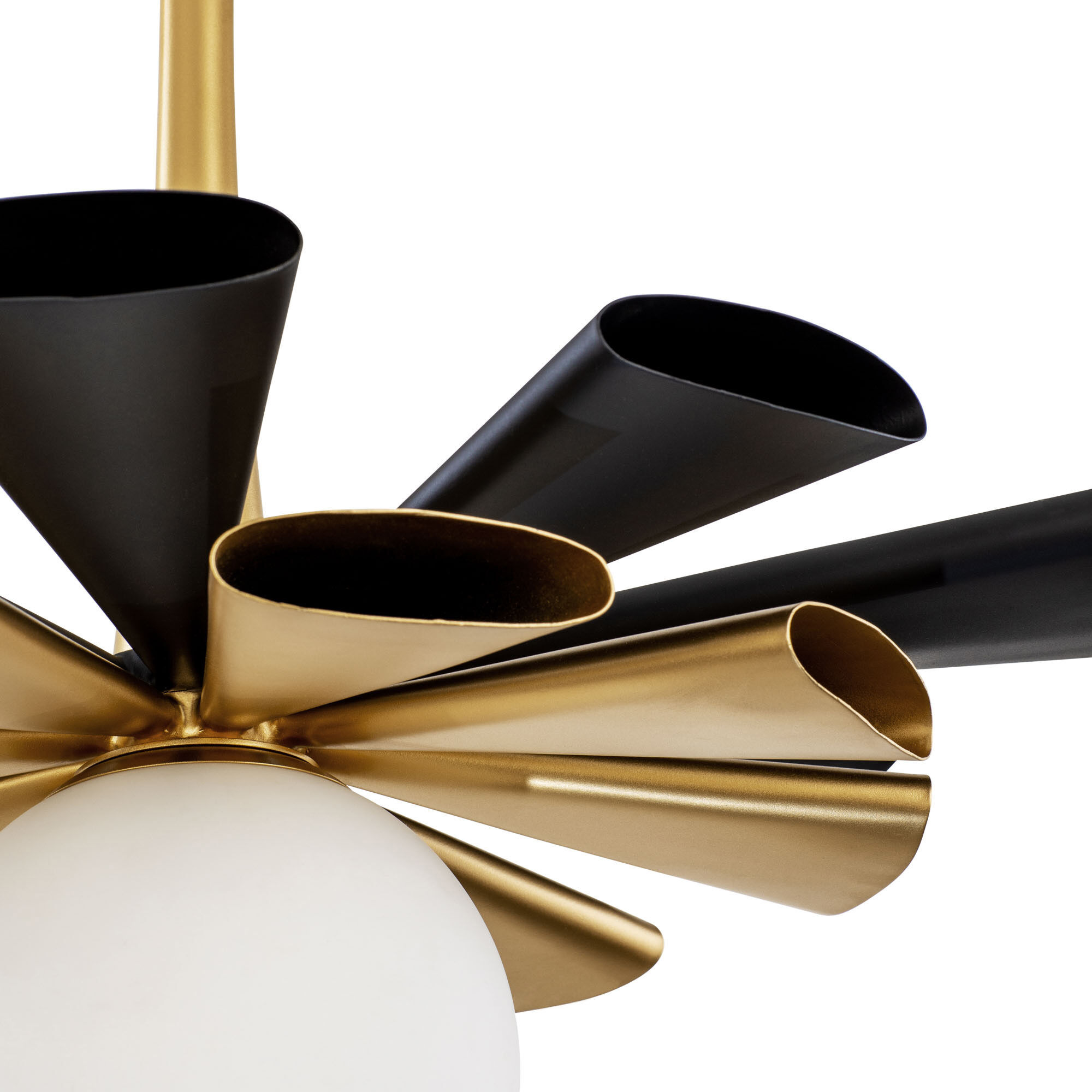 Daphne 1 Light 24.5 inch Matte Black and French Gold Pendant Ceiling Light