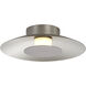 Yep Luma LED 11.75 inch Sand Nickel Flush Mount Ceiling Light in Coffee Silver