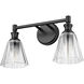 Auden 2 Light 17.75 inch Matte Black Bath Vanity Wall Light