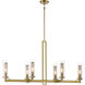 Emmerham 6 Light 44 inch Soft Brass Island Light Ceiling Light