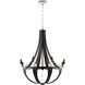 Crystal Empire 8 Light Grizzly Black Chandelier Ceiling Light in Radiance