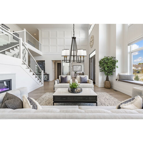 Coco LED 25.6 inch Gold and Black Chandelier Ceiling Light